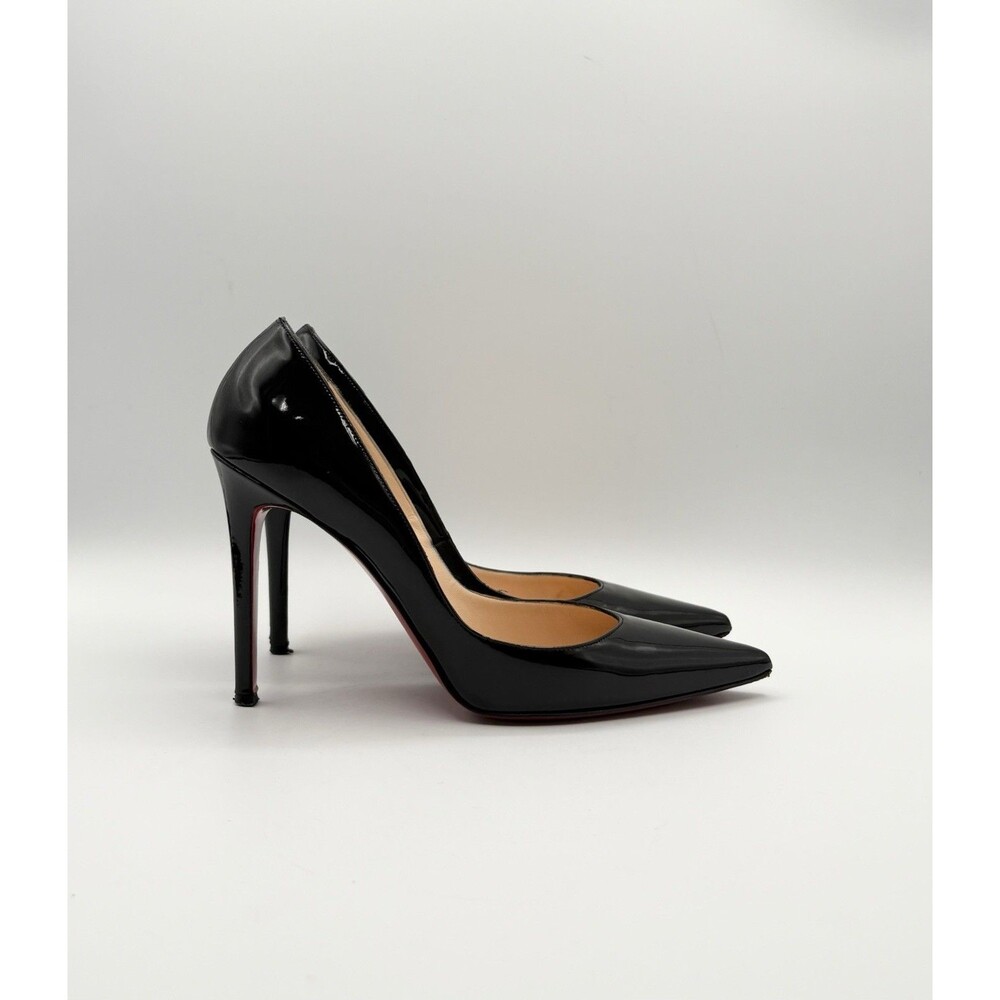 Christian Louboutin Black Patent Leather Stiletto Heels New Decoltissimo EU 38